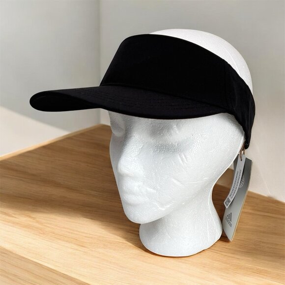 Adidas OSFW Visor NEW Black Tonal Trefoil Logo Adjustable Golf Travel Team - Picture 1 of 8